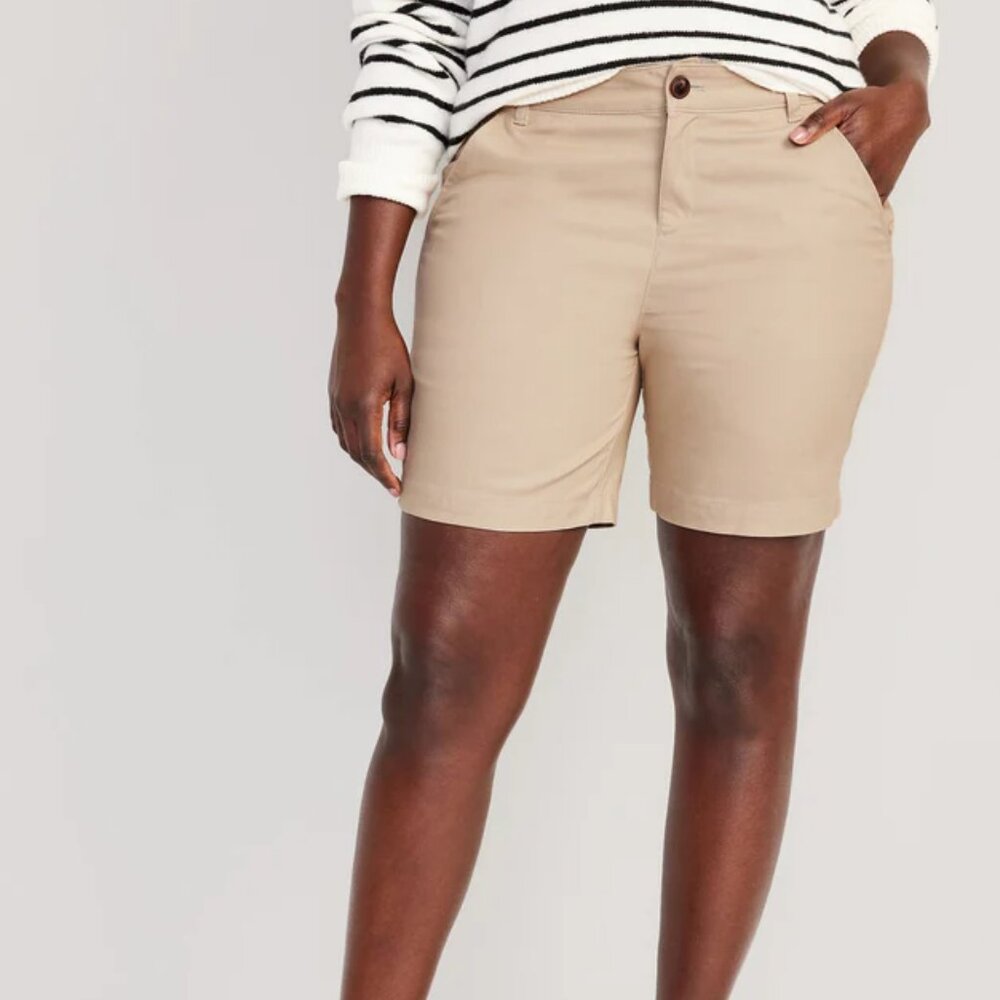 High-Waisted Bermuda Shorts